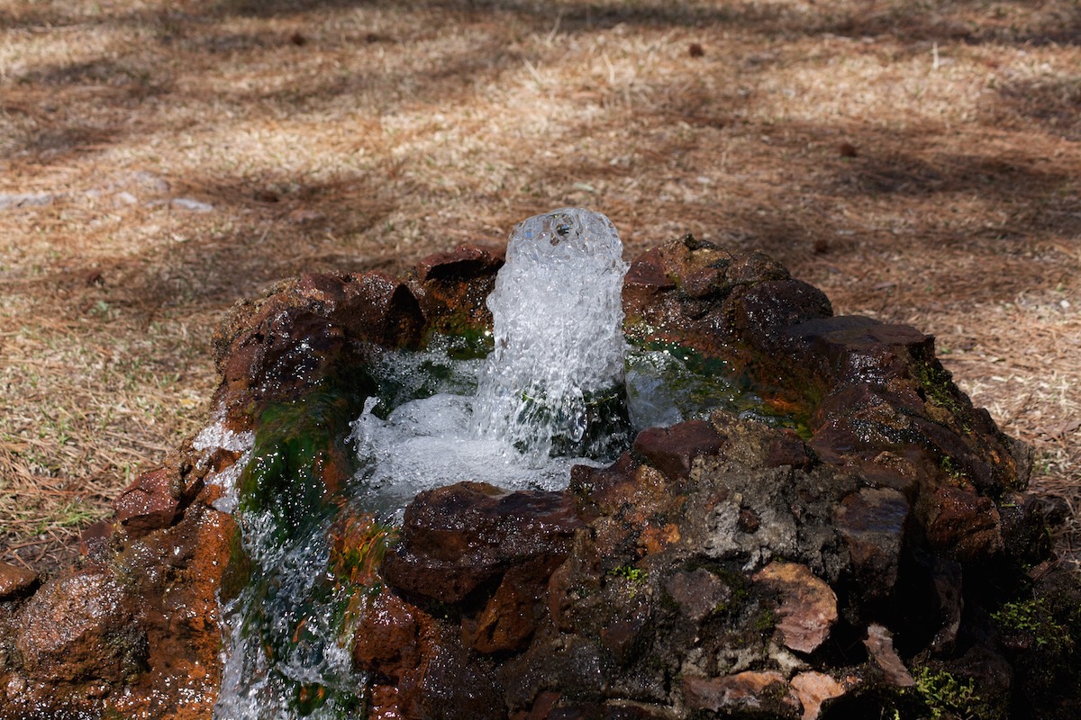 A 1930s era artesian well at Lee State Park, still flowing